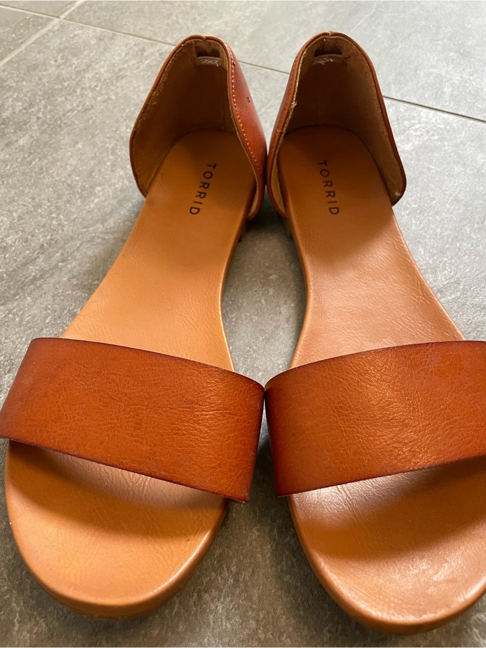 torrid Tan/Brown Open-Toe Ankle Strap Sandals